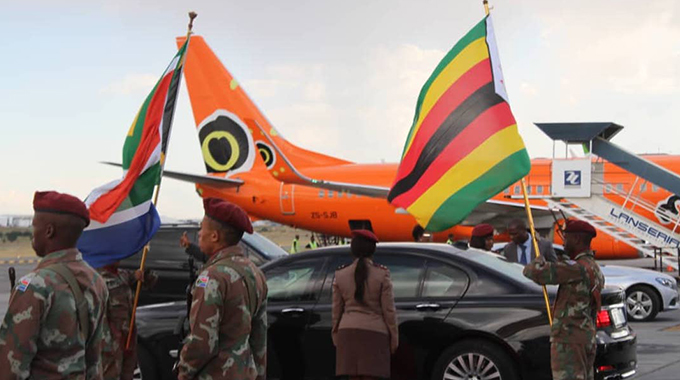 LATEST: President Mnangagwa arrives in South Africa for SADC Conference ...