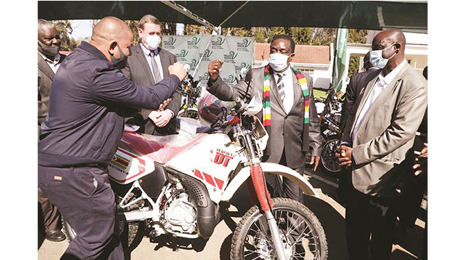 President hands over motorcycles to boost extension officers capacity